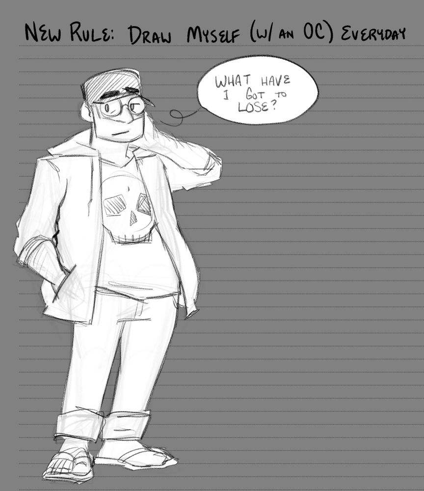 a Self Portrait of myself saying "What have I got to lose?"