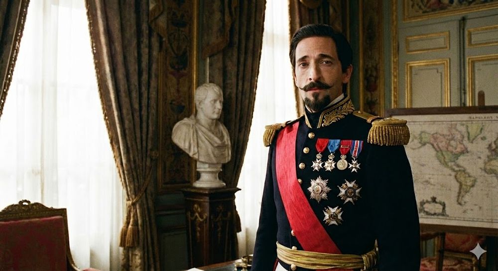 Gemini-generated image of Adrian Brody as Napoleon III