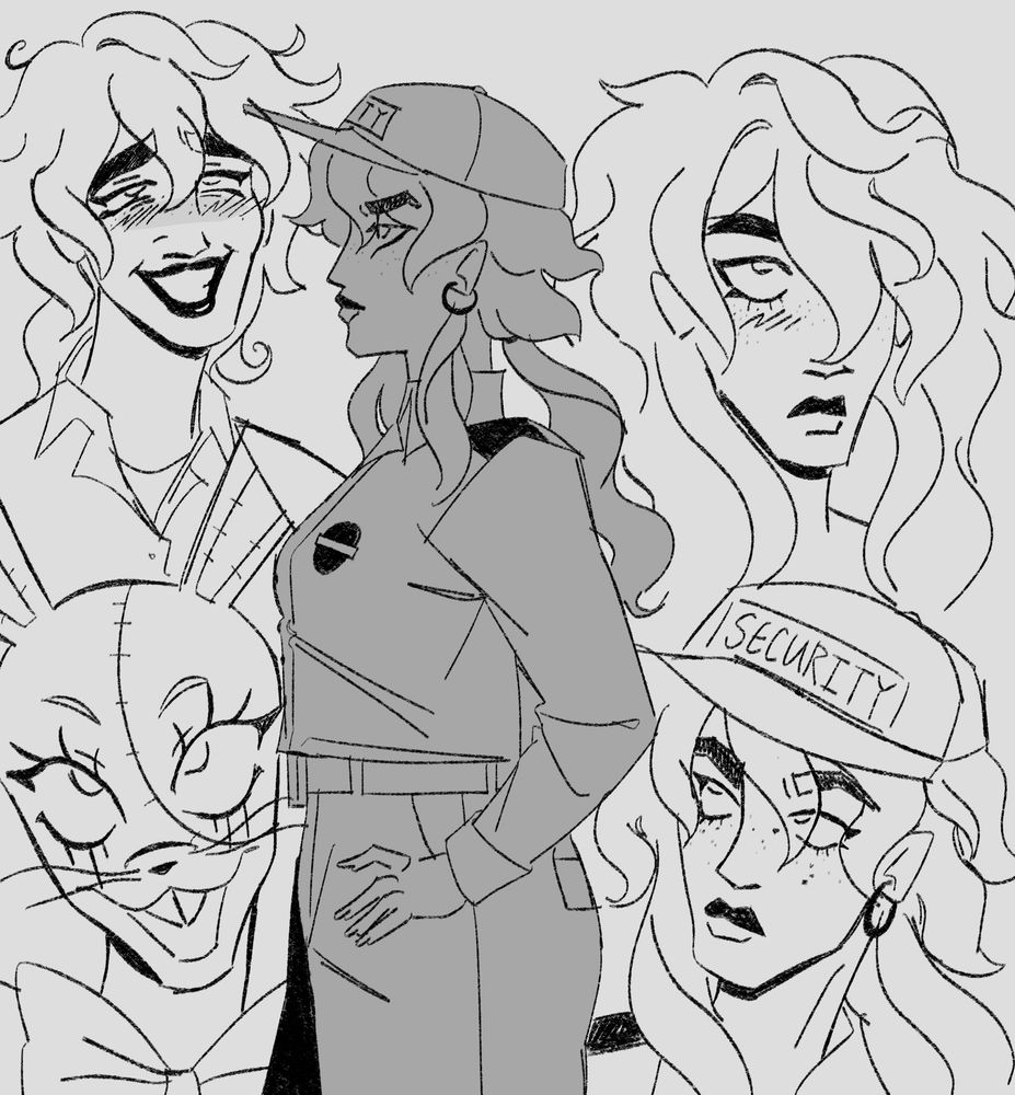 Doodleboard of Vanessa from FNAF Security Breach