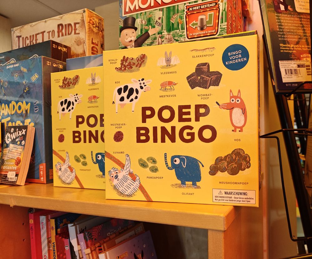 Picture of poop bingo board game(?)