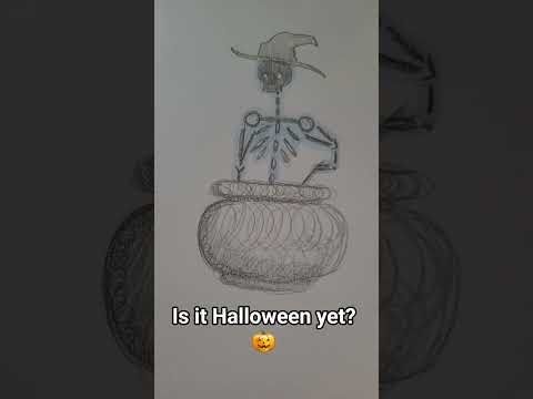 🎃 #art #drawing #skeleton #funny #lol #artprocess #process #fyp #halloween #witch #witchcraft #pfp