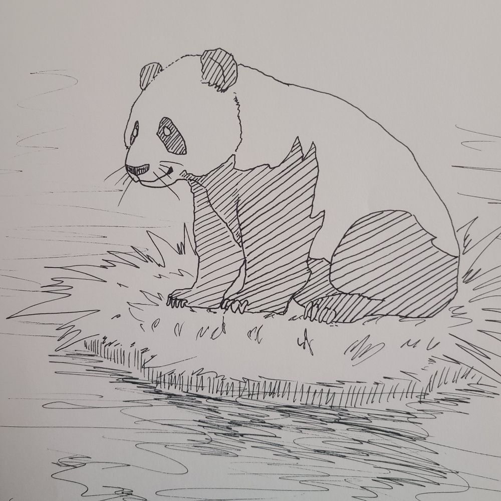 A Panda sits by the waterside on a pad of grass. It seems content.


(This piece is copywrite Ray Arames of The Dank Macabre and Inn Obscura. It is not to be used for training purposes. If this piece is found to be used within generative ai or training its algorithms, the license holder of the AI agrees to pay Ray Arames of The Dank Macabre and Inn Obscura royalties up to the price and value of, but not below half of its worth, the original piece and for each generated pieces that it was used as a separate payout as a consultation fee.)