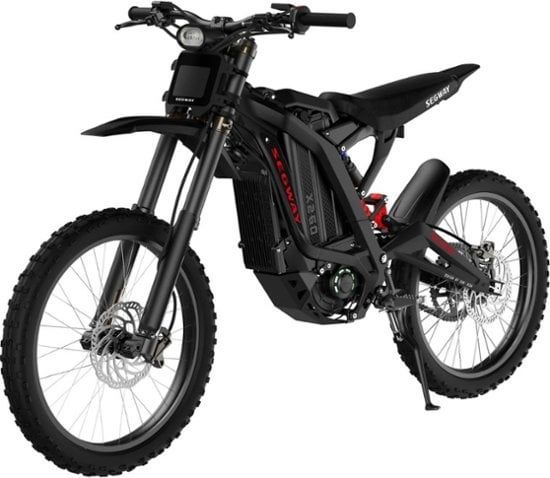 E-motorbike with "pedals" that are totally legit and functional.