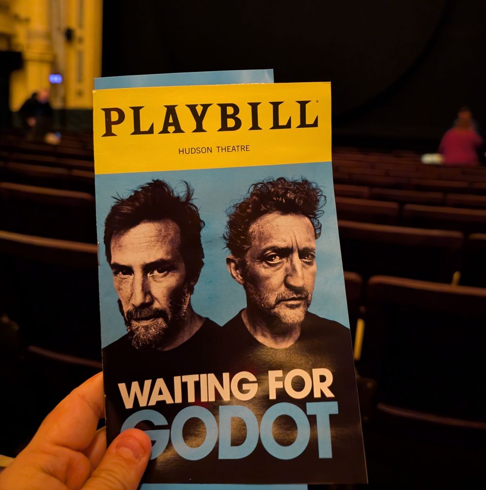 Playbill for Waiting for Godot with Keanu Reeves and Alex Winter