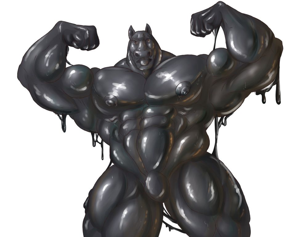 -Bro, I called for help, wait a little longer-.
Now in place of his old friend stood an all-black latex horse, black, thick slop dripping from her body and her tongue sticking out of her mouth. Her eyes were completely blank, they glistened lustfully at the sight of the other male.

-Yes~ I need help, more~ Come here~