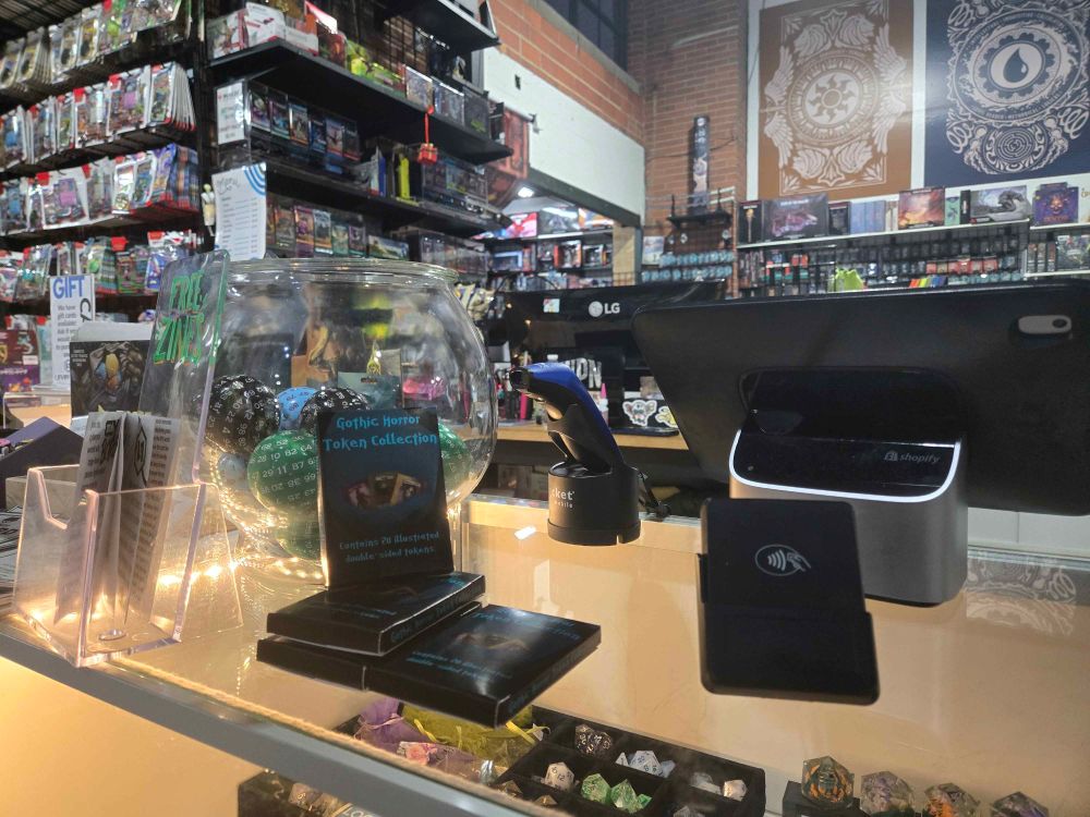 Another angle of the token packs.  You can see the rest of the cash register kiosk.