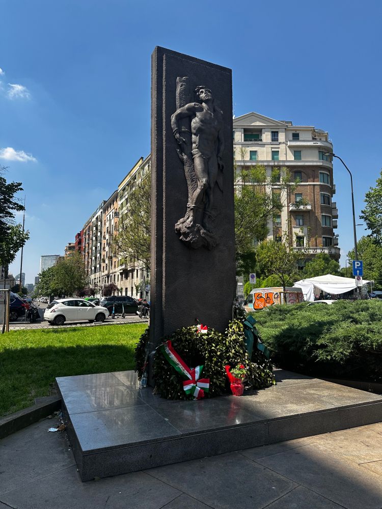 Memorial at Piazzale Loreto, on April 29, 2025