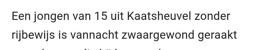 Ik zou verrast zijn als hij wél een rijbewijs had.