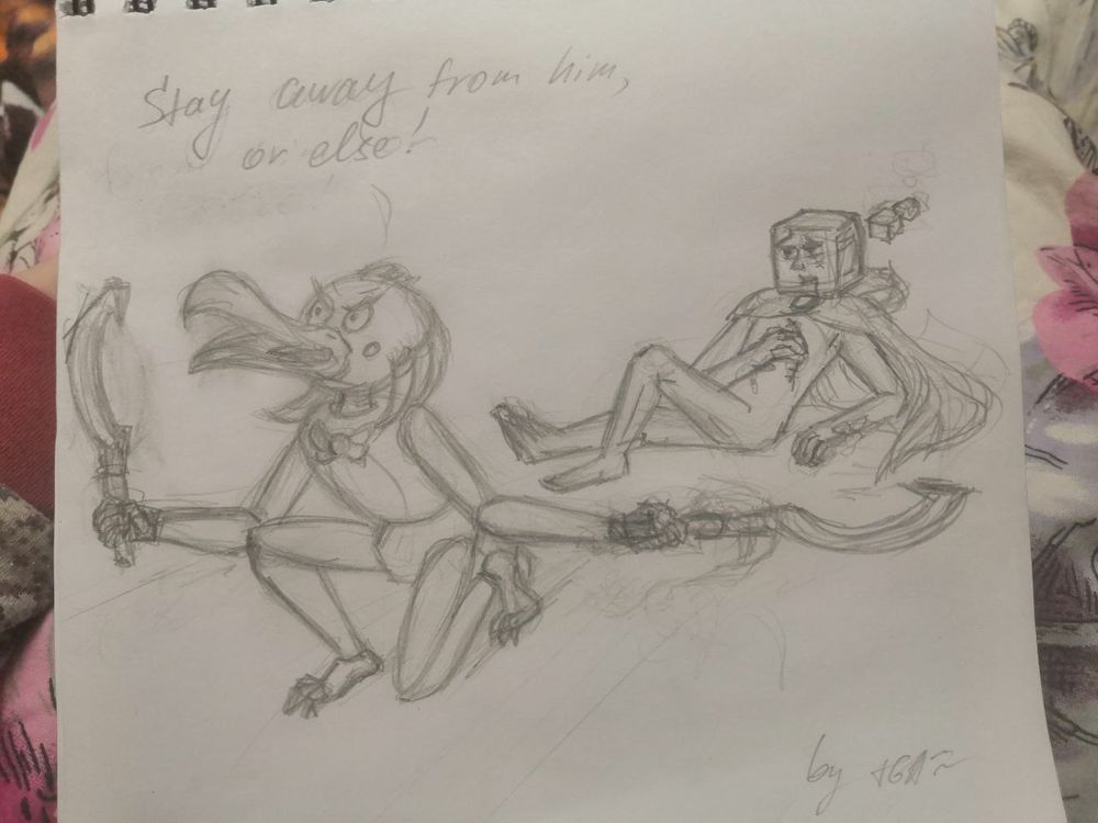 Me defending Scott with two Egyptian swords.