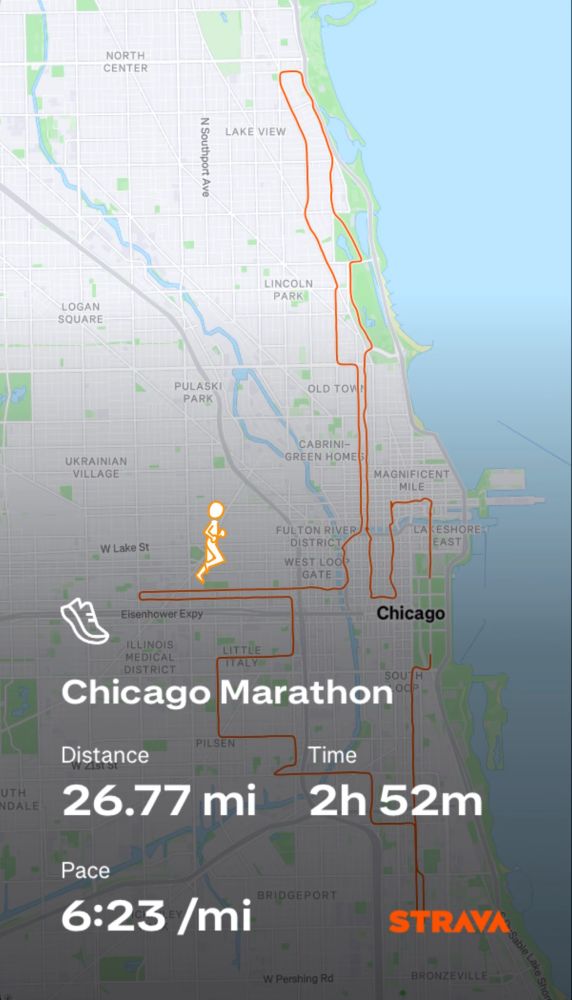 Strava map Chicago marathon 