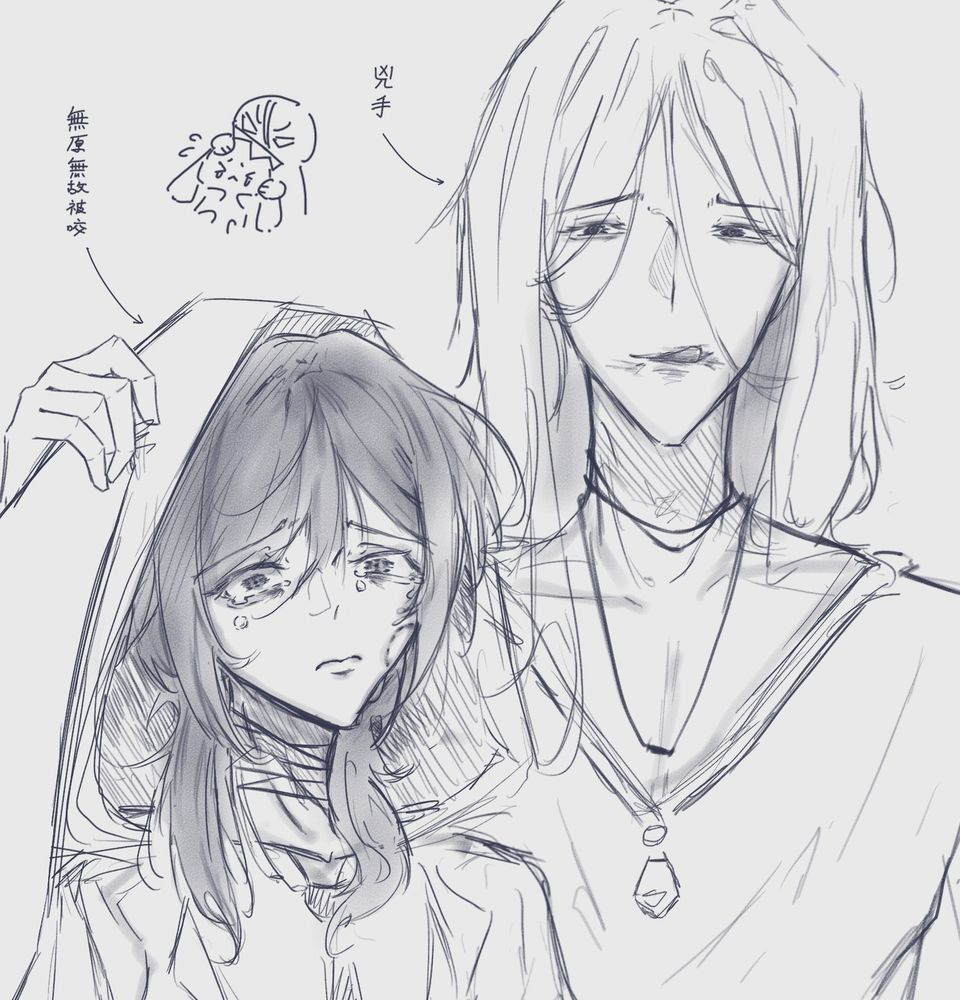 @111o0.bsky.social oc + carmine sketch