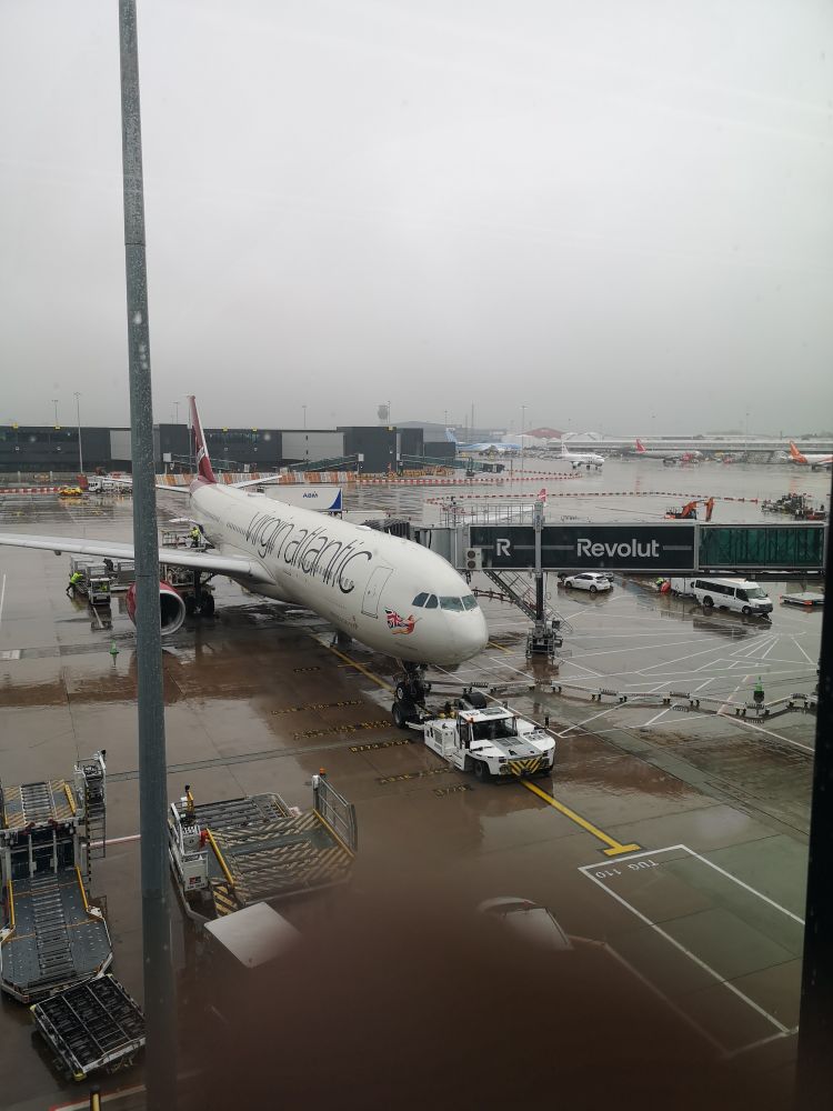 Rain at Manchester Airport. 