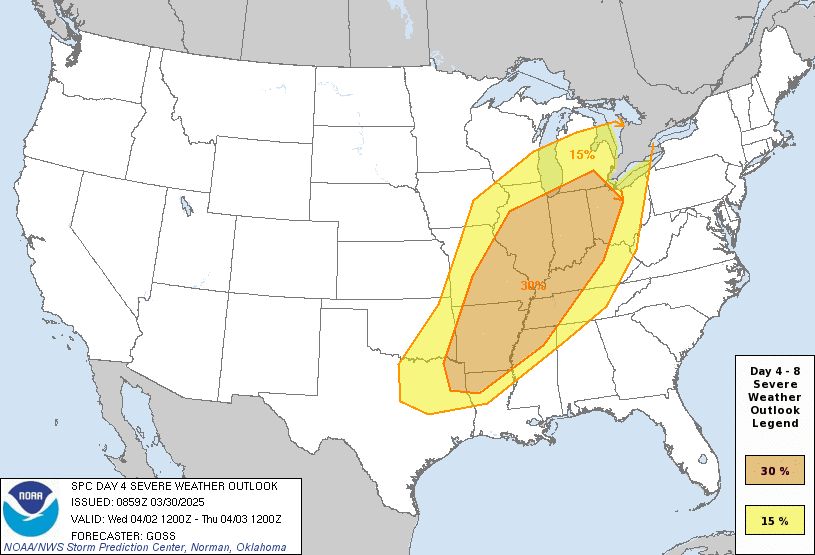 Wednesday severe weather outlook