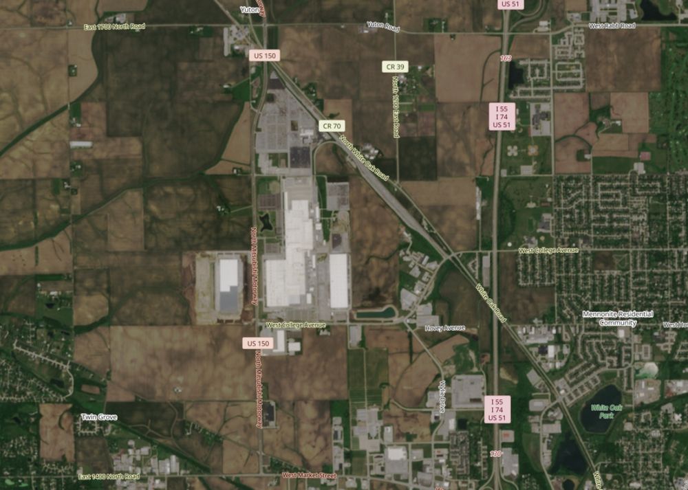 Sentinel-2 satellite image of Rivian plant on June 8.
