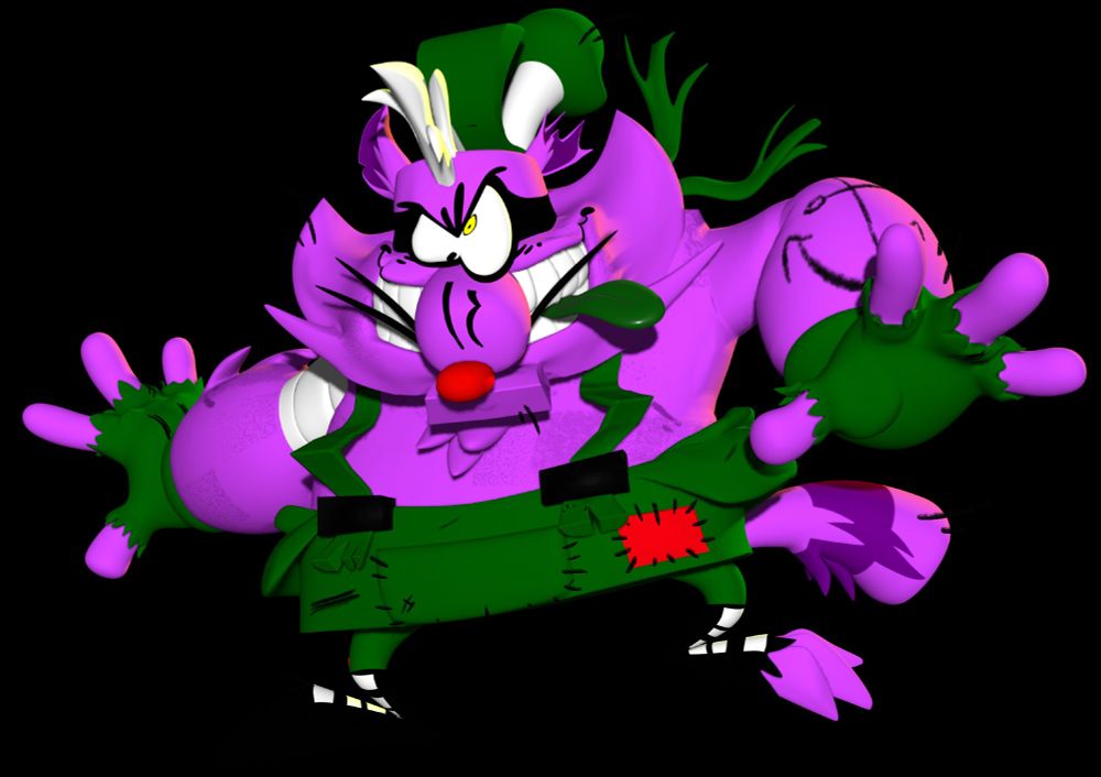 Bruiser Raccoon (Age: 23)
He’s a goofy, ill-tempered, arrogant, and emotionally driven raccoon who goes around Harbor City to commit crimes such as stealing things, bullying or beating up random civilians (with children and women being the exception), and pulling childish pranks on the local police just for a good chase, mainly with Flint Lockton and especially Rowdy Calliers. When he’s not sitting in his alleyway watching T.V., playing video games, eating his favorite food (Pizza and hot wings, a well-balanced diet), or getting drunk, he’s working under his boss/lawyer “Don” alongside his trusted partner in crime/alley mate “Tommy”, pulling off all sorts of jobs and heists, just to get paid and cause even more trouble in hopes of becoming the most infamous criminal of all time and get revenge on his family clan “The Raccoonie Corps” for the abuse they’ve inflicted on him throughout childhood and for getting rid of him. 

He’s the most proactive member of his team and the only member who doesn't dislike one another. However, his ambitions and infatuation with women (Mainly with Rowdy Calliers) are perhaps his biggest weaknesses, as they often land him in undesirable situations.

