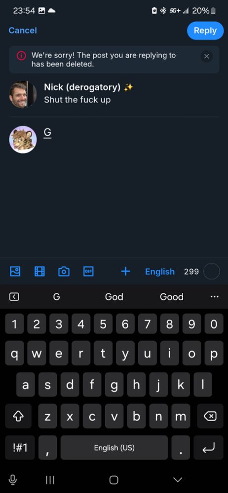 Image showing that the user in question raged, then deleted, before blocking the op