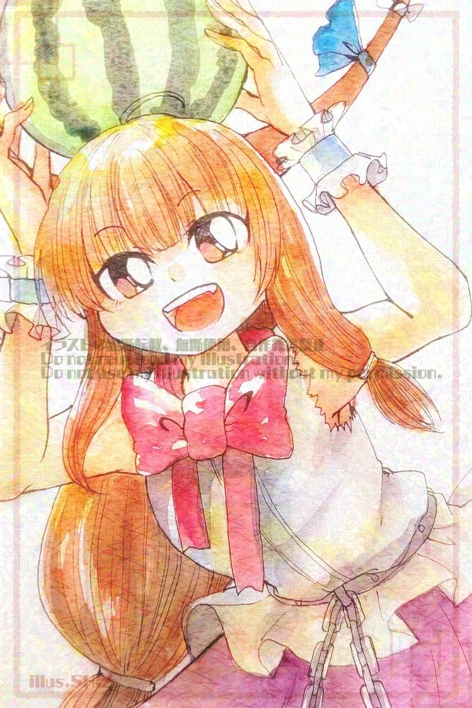 Illustration of Ibuki Suika from Toho project
