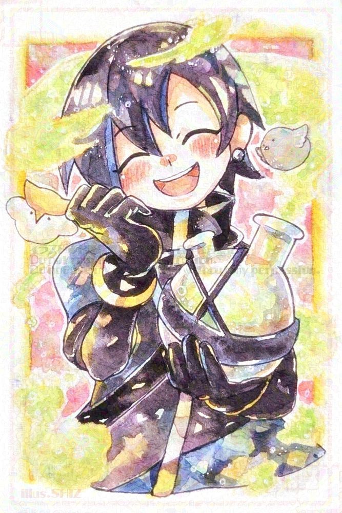 使用画材：透明水彩、色鉛筆