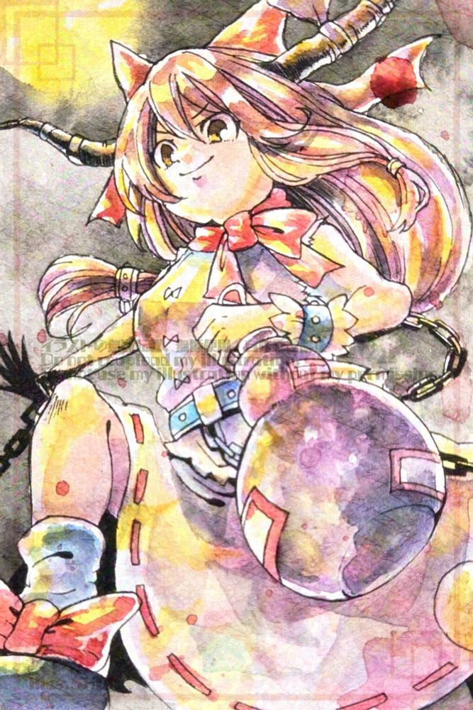 Illustration of Ibuki Suika from Toho project
