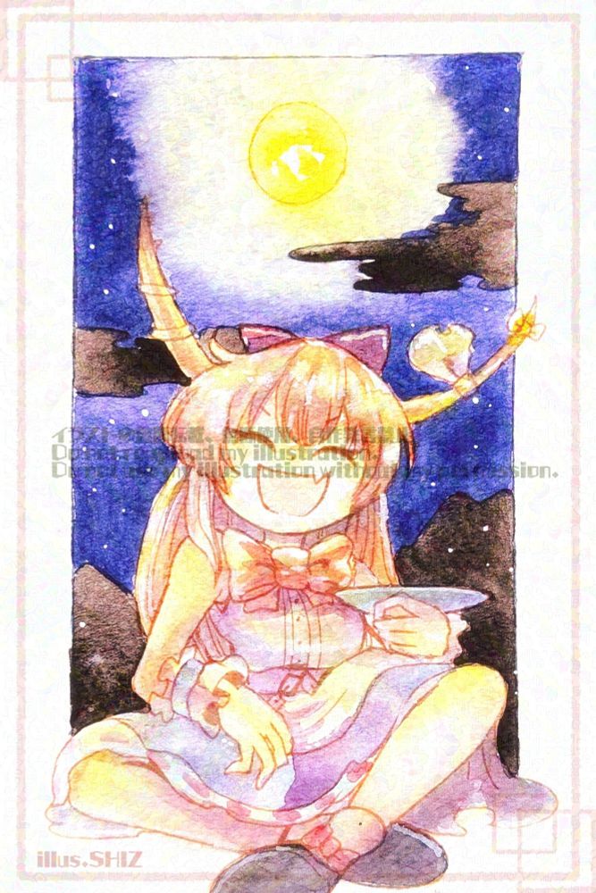 Illustration of Ibuki Suika from Toho project