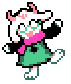 Ralsei from Deltarune. He’s oh so happy while stating this information above in the original post.