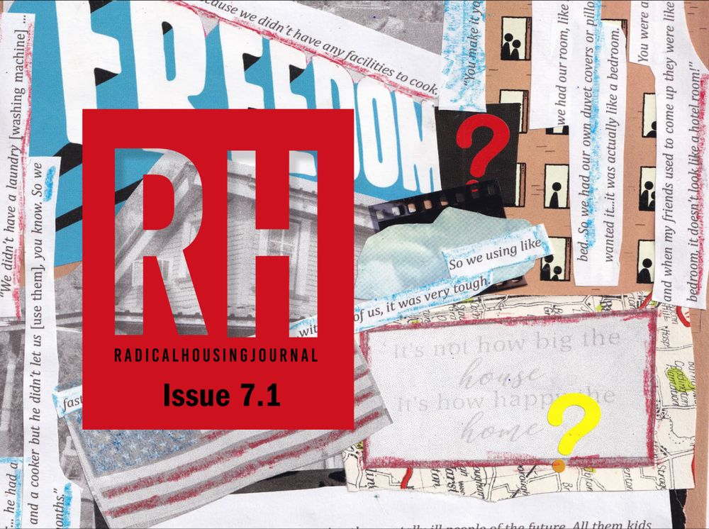 Cover of the Radical Housing Journal Issue 7.1 showing a collage zine.
