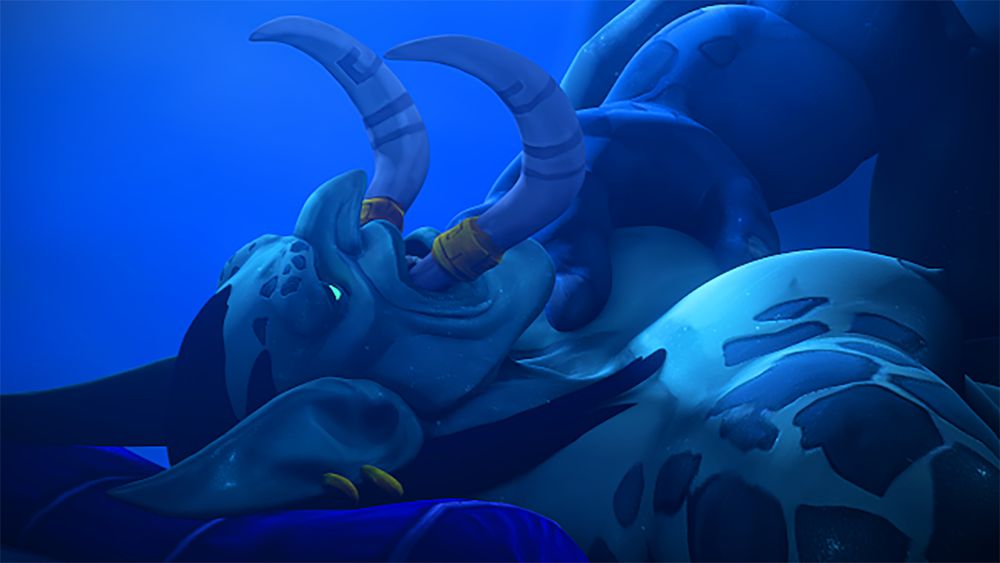 A nude male Zandalari Troll getting his pec squeezed. #ztroll