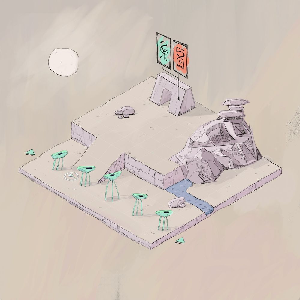 Concert art for our Game Passage. An 3D isometric puzzle game on mobile