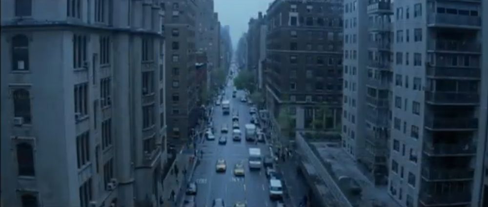A screenshot of New York City from the trailer of Dark Water (2005).