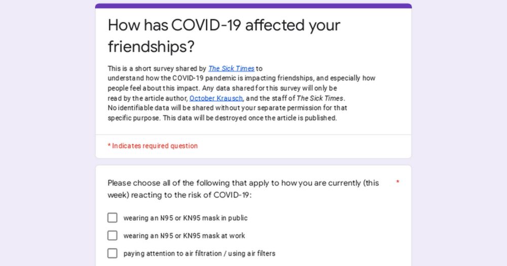 How has COVID-19 affected your friendships?