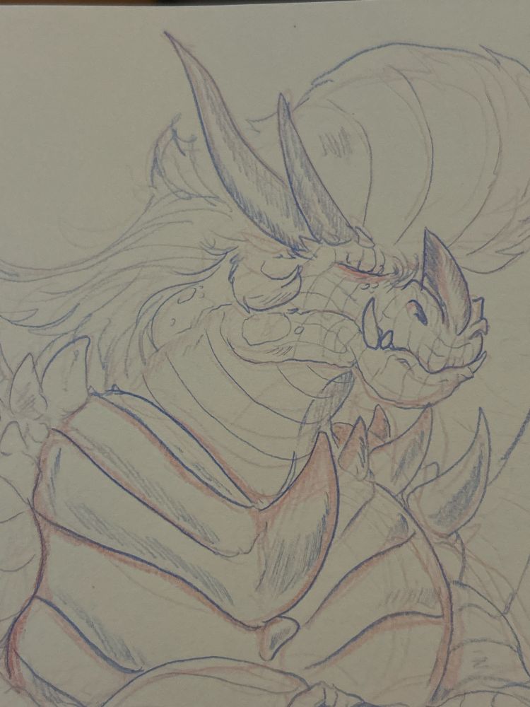 Had a fascination with doing the red-blue artwork. Would anyone be interested in a sketch comm like this 50$ DM me and we can discuss plans. 