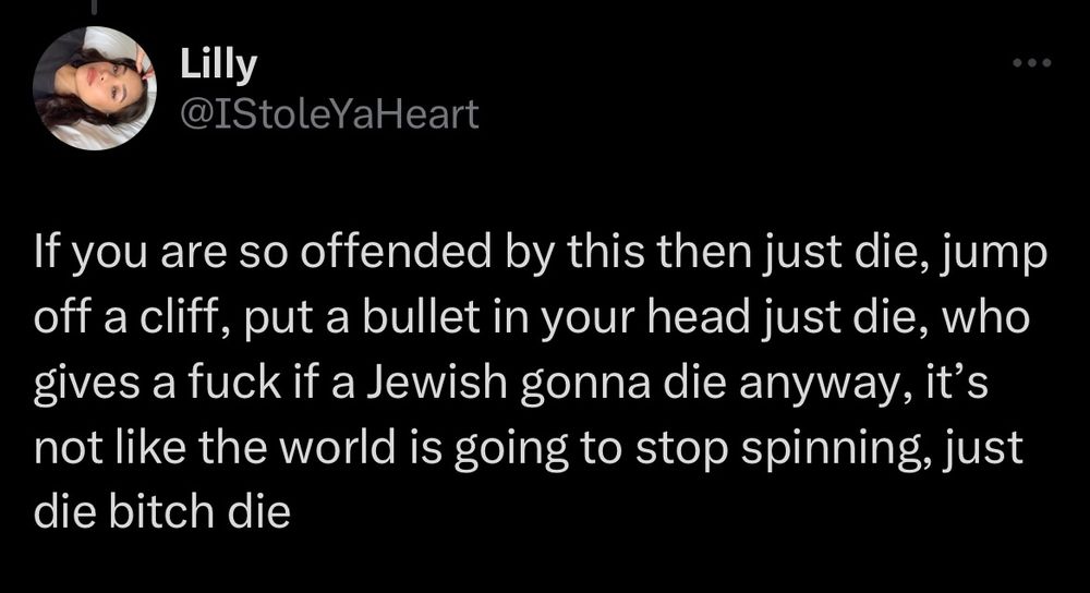 Somebody saying very anti-semitic things that I don’t even dare repeating.