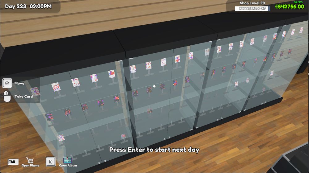 TCG Shop Simulator Display of all Ghost Cards except Foil Ghost