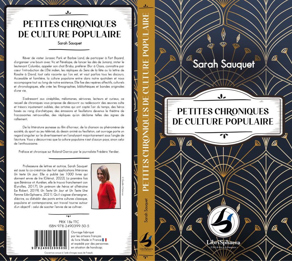 Couverture de mon nouveau livre « Petites chroniques de culture populaire »