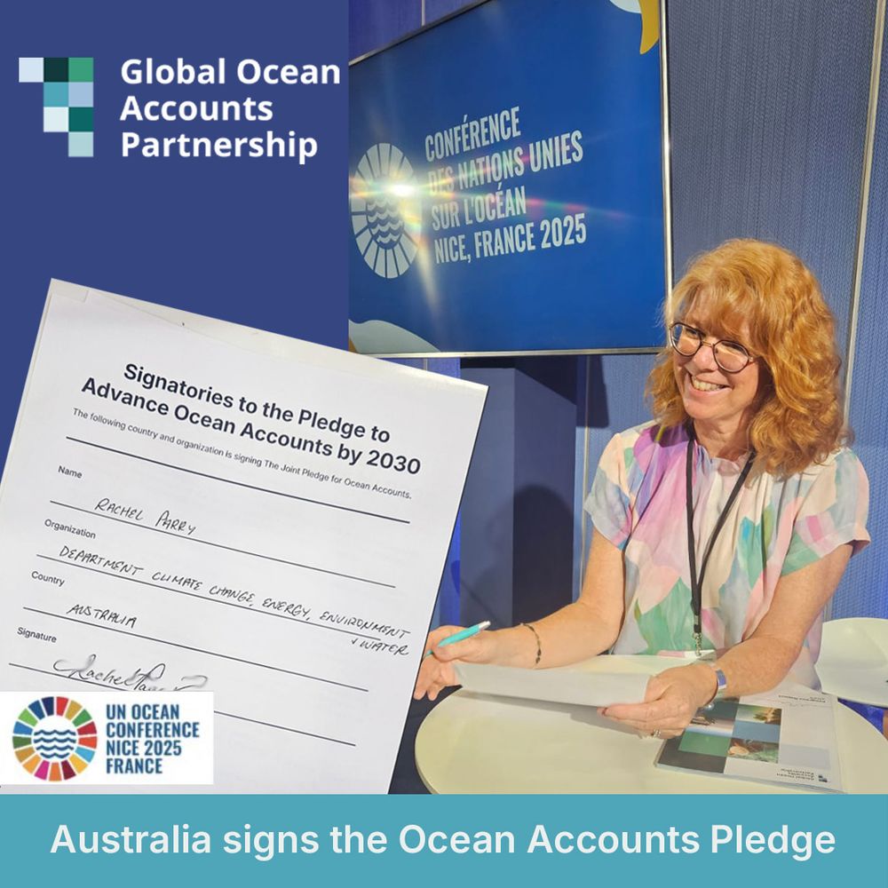 Australian rep from Dept climate change, energy, enviro and water signs the pledge at UNOC
