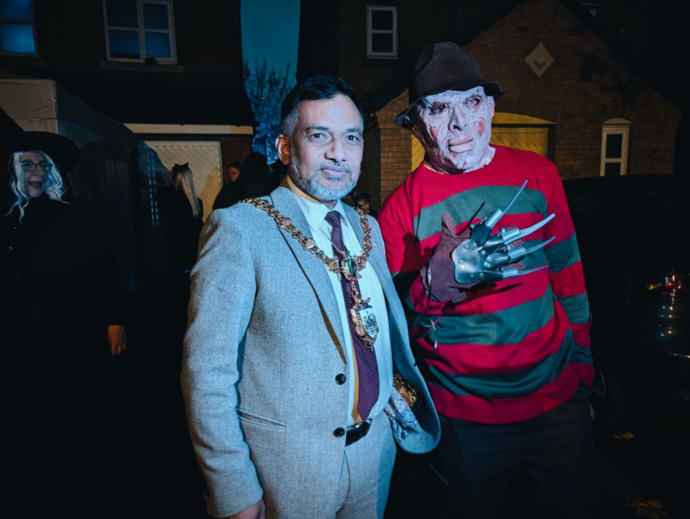 The Mayor with Freddy Krueger 