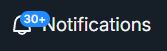 A screenshot of the notification icon with 30+ notifications showing