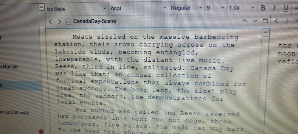 A story, written in Scrivener.