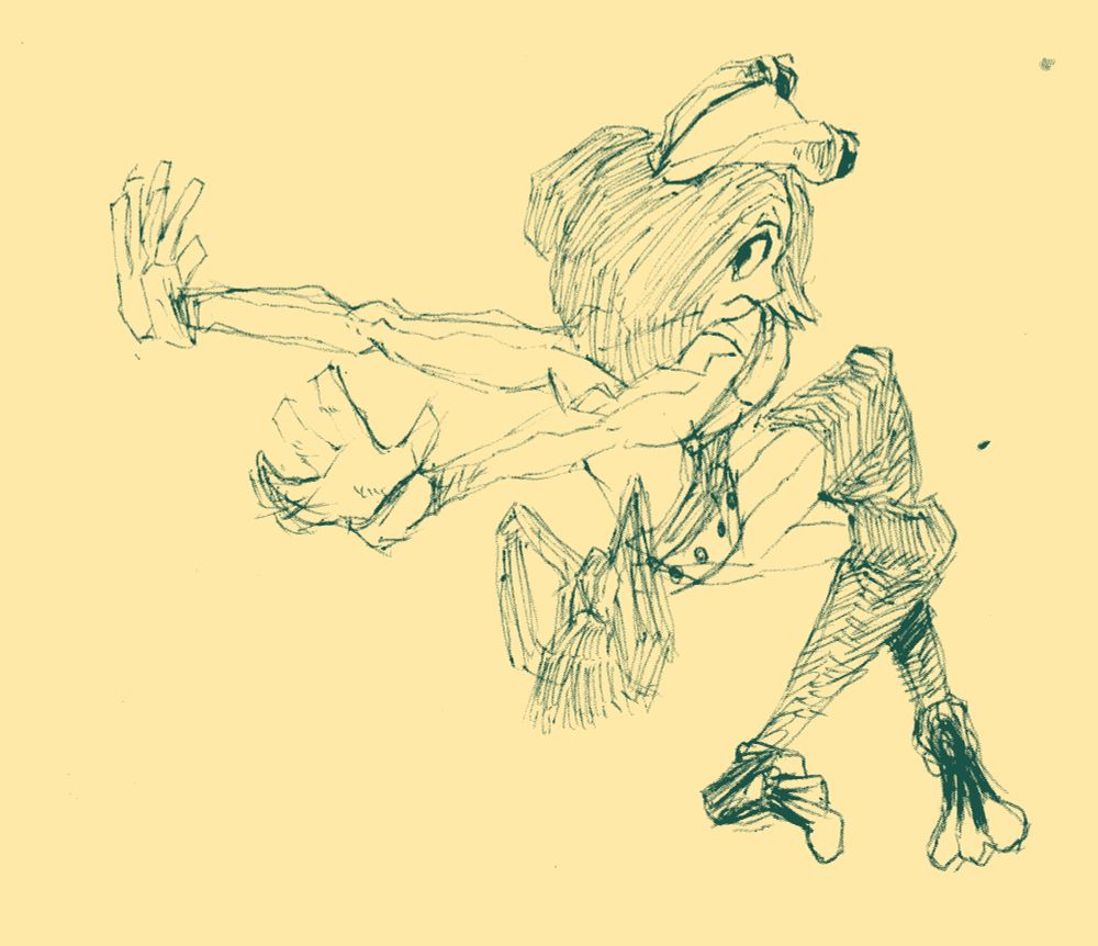 sketch of Tsuyu Asui from My Hero Academia