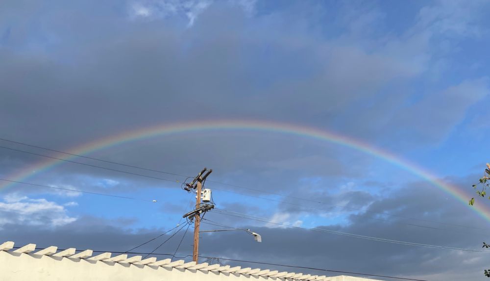 a massive fucking celebration rainbow from mother earth