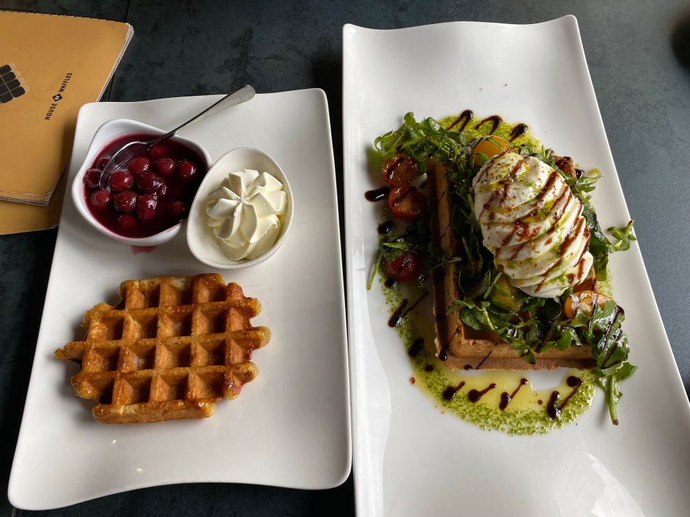 Two delicious waffles