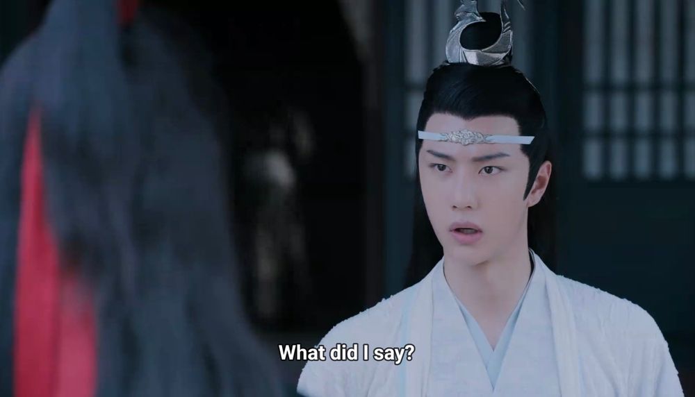 Wei Wuxian (actor Xiao Zhan) & Lan Wangji (actor Wang Yibo) in The Untamed/ CQL, ep.36