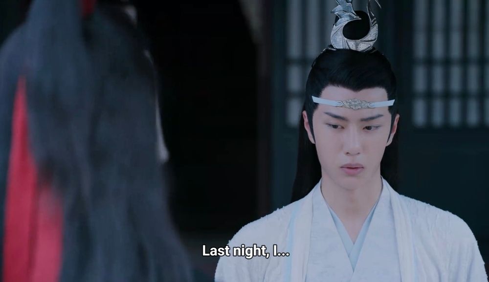 Wei Wuxian (actor Xiao Zhan) & Lan Wangji (actor Wang Yibo) in The Untamed/ CQL, ep.36