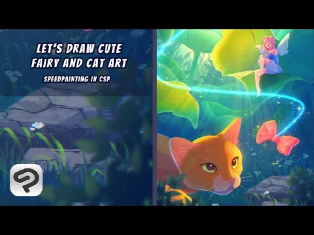 Drawing The Cute Fantasy Illustration. SPEEDPAINT in Clip Studio Paint. By Elvy Fox