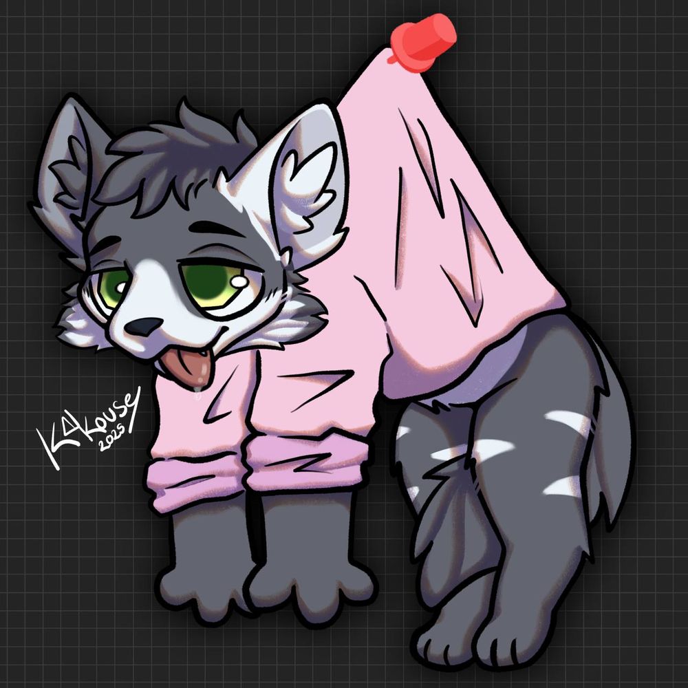 A little anthro cat being held up by his shirt with a pushpin.