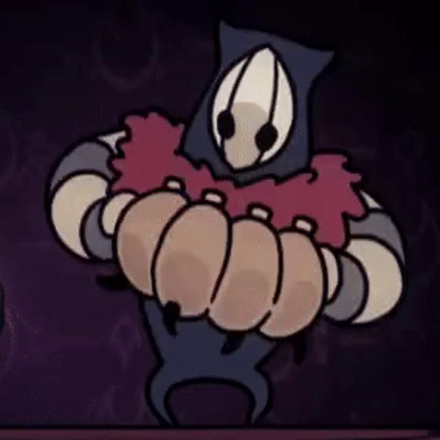 a cartoon character is holding a large pumpkin in his hands in a dark room .