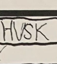 Hand drawn word Hvsk