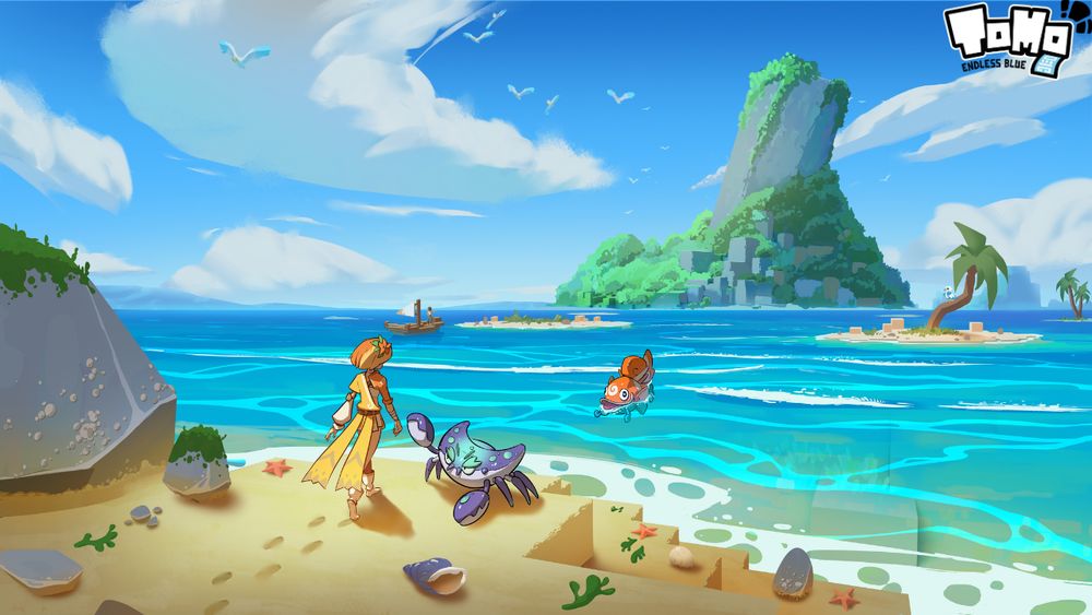 Illustration depicting a beach biome.