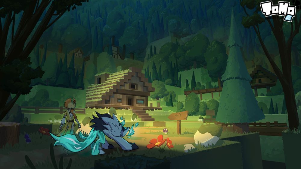 Illustration depicting a woodland biome.