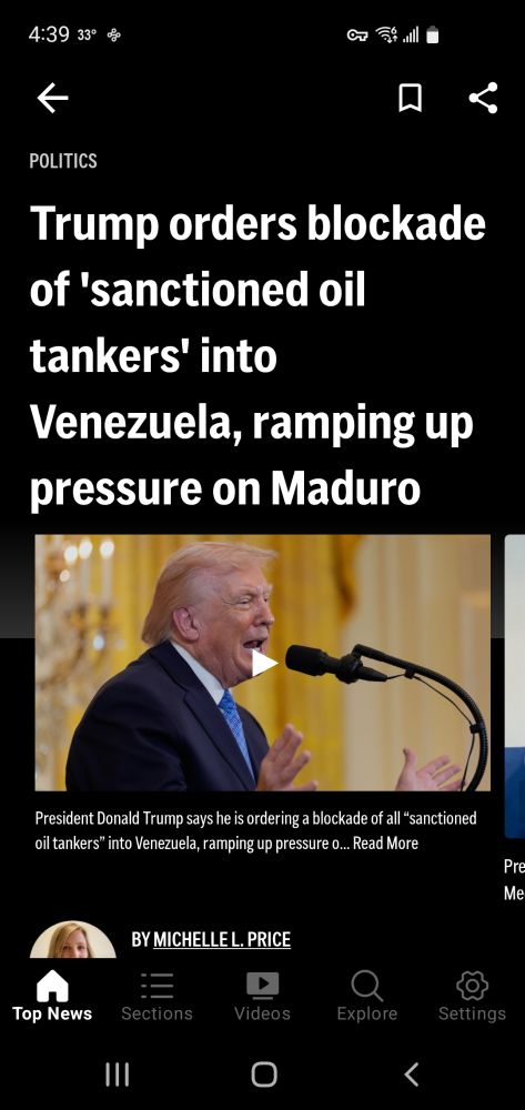 Trump orders a blockade on Venezuela. Because he wants good things for Venezuelans. 